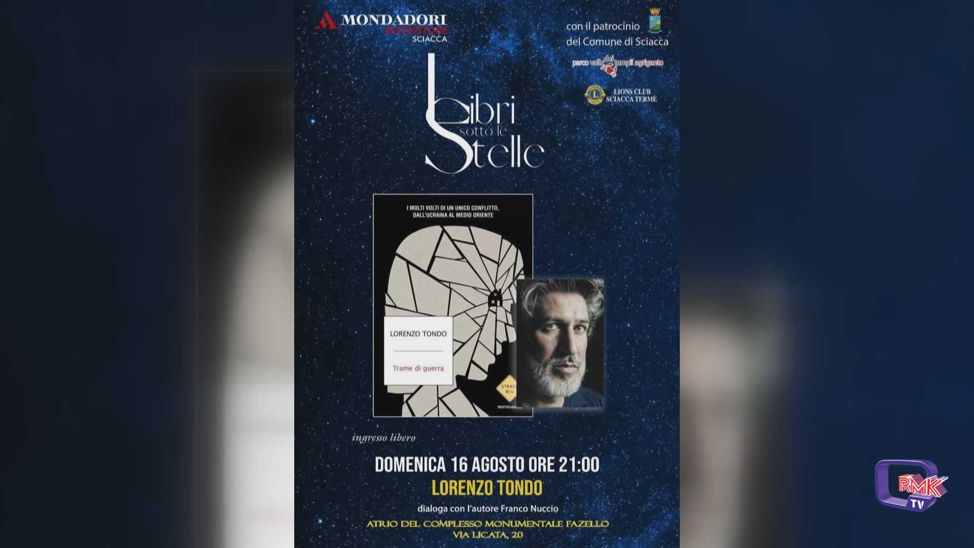 Libri sotto le stelle: domenica sera appuntamento con Lorenzo Tondo