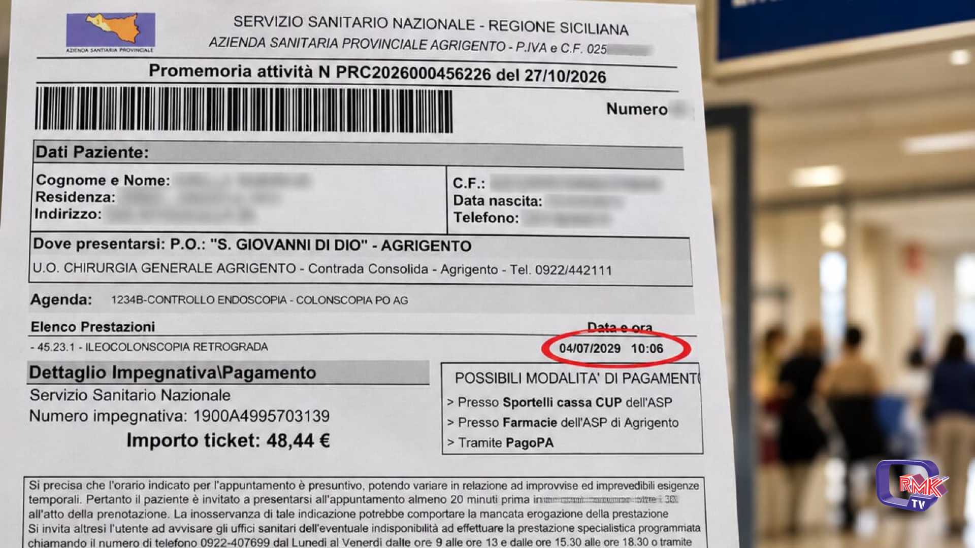 Sanità e liste d'attesa: ad Agrigento servono 21 mesi per una colonscopia